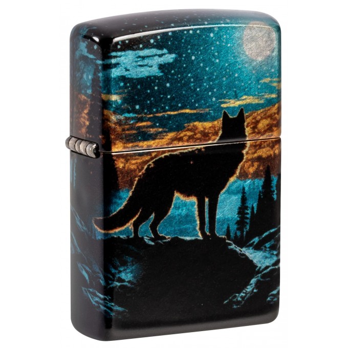 Зажигалка ZIPPO MOONLIGHT WOLF DESIGN 46252